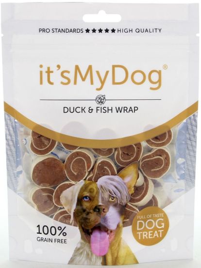 It's My Dog Duck &amp; Fish Wrapped Grain Free - Кучешко лакомство кръгчета патица и риба, без зърно 85 гр